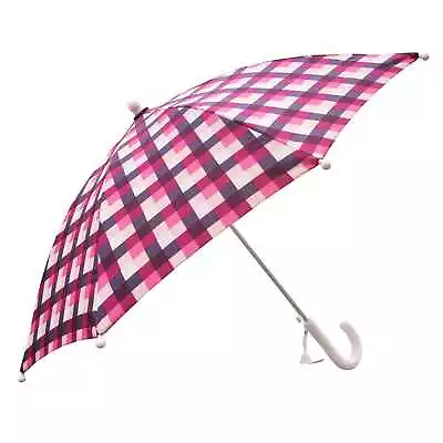 Shelta Classic Childrens Kids Auto Pink Tartan Rain Umbrella • $16.95