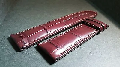 Genuine Montblanc Dark Brown Alligator 22/20mm Lightly Padded • $75