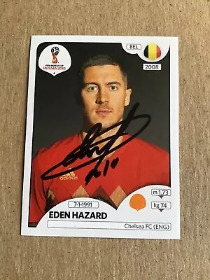 Eden Hazard Belgium 🇧🇪 Panini World Cup 2018  Hand Signed • £160.85