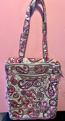 Vera Bradley Laptop/Travel Tote Bag Pink Paisley Meets Plaid • $12.50