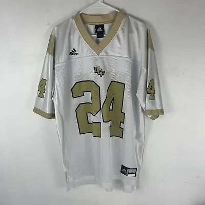 Adidas UCF Knights Jersey White Gold University Of Central Florida MENS Sz Large • $89.96