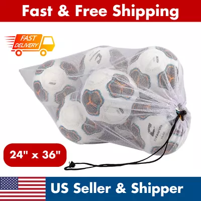 Mesh Ball Bag Sport Equipment Bags Soccer Balls Basketball Football Sports • $7.88