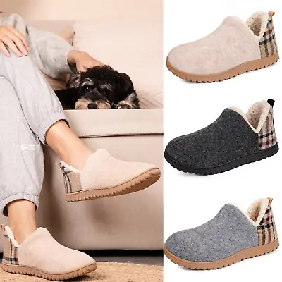 £10.99 • Buy Women's Warm Sherpa Memory Foam Boot Slippers Plush Fleece Lined Shoes Size 