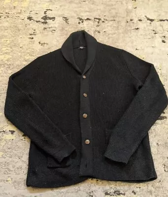 Rails Men's Oliver Black Heater Shawl Collar Grandpa Style Knit Sweater -XL • $60