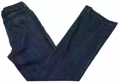 Eddie Bauer Curvy Trouser Jeans Women (4) Wide Leg Stretch Denim Dark Wash 28X31 • $17.98