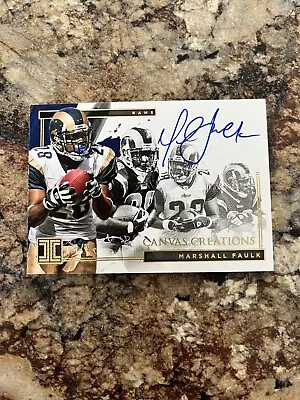 2021 Panini Impeccable Canvas Creations Marshall Faulk HOF  ONCARD AUTO /5 • $150