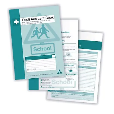 £8.90 • Buy School Pupil Accident Record Book Injury With Current Data Protection Act A4