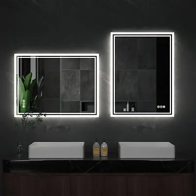 28x36'' LED Bathroom Mirror Fr Wall Backlit Light Antifog Vanity Mirror Dimmable • $125.90