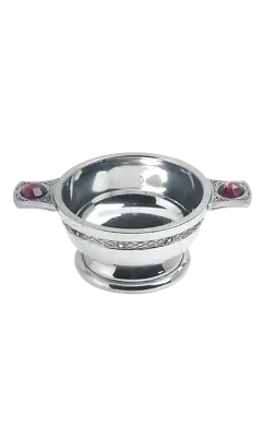3  Celtic Pewter Quaich With Stone Brand New • £56.99