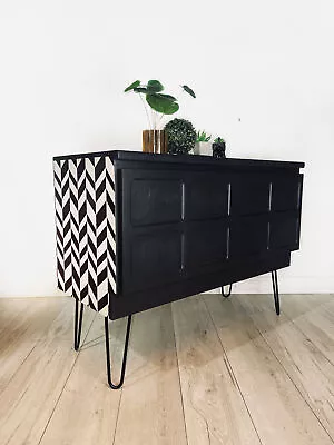 Monochrome Nathan Sideboard In Black And White • £695