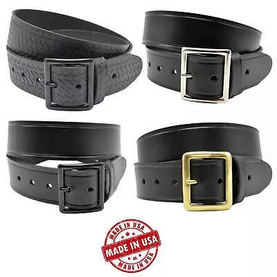 Perfect Fit Garrison Belt 1.75  Leather - Basketweave - Plain 28-60 Work Uniform • $26.76