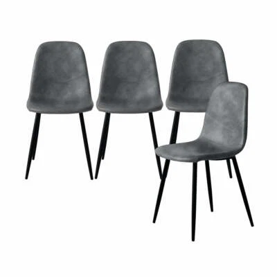 $177.26 • Buy Levede 4x Dining Chairs Kitchen Table Chair Lounge Room Padded Seat PU Leather