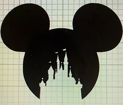 Mickey Mouse Head With Castle Decal Sticker Laptop • £3.50