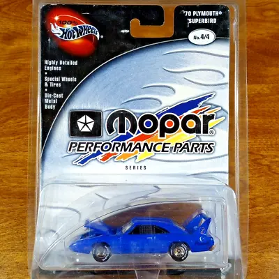 Hot Wheels 100% Mopar Performance Parts Series '70 Plymouth Superbird 2003 Blue • $34.97