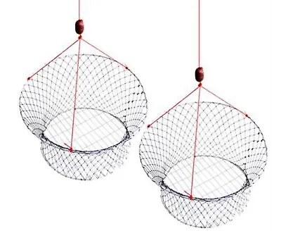 2 X New Wilson Ready Rigged Wire Bottom Marron Nets-2 Rings With Float And Rope • $44.95