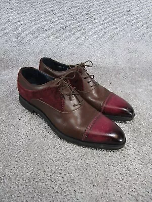 Moreschi Oxford Shoes Mens Size 6.5 Uk 7 Us Burgundy Red • $31.49