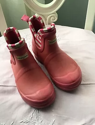 Girls Hunter Short Rain Boots 13 Pink • $10