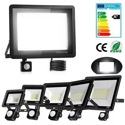 Led Floodlight Outdoor Security Light Flood Garden Motion Sensor Pir Lights 100w • £18.90