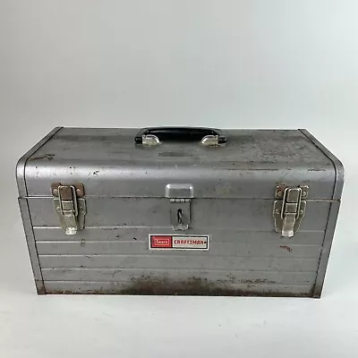 Vintage Sears Craftsman USA Gray Mechanics Tool Box 18 ×9 ×8  & Red Tray • $23.75