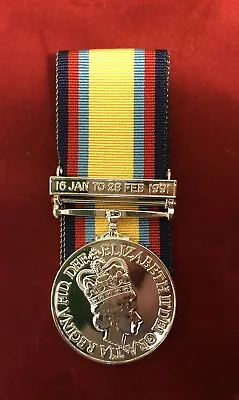 Full Size Gulf Medal 1991 Medal With Date Clasp Copy- Comes With 10  Ribbon • £25