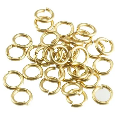 18 Ga. Brass Round 8 MM  O/D  Open Jump Ring 1 Oz ( Pack Of 200 ) Saw Cut • $9.99