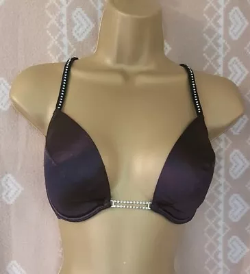 £15 • Buy Stunning Bra Splendour  Diamante Strap Push Up Bra Black  Size 34 D Sexy 