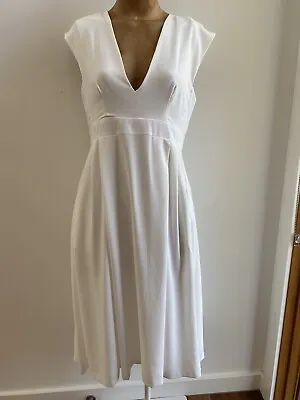 Natasha Gan White Maxi Dress V Neck Bnwt 14 • $70