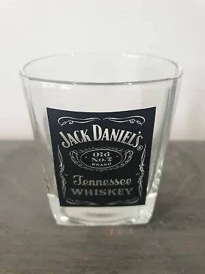 JACK DANIELS Old No 7 Tennessee Whisky Official Square Heavyweight Glass Tumbler • £5.99