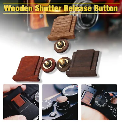 Wood Soft Hot Shoe Cover + Shutter Release Button Cap For Fujifilm Fuji Camera • $20.42