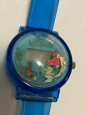 $11.96 • Buy Disney The Little Mermaid Blue Digital Wrist Watch Ariel Moves Inside Watch Face