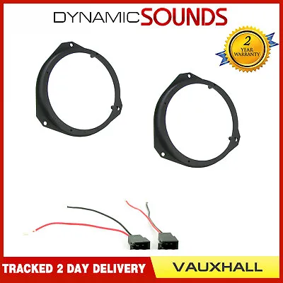 165MM Front Door Speaker Adaptor With Speaker Plugs Kit For Vauxhall Astra Corsa • £24.99