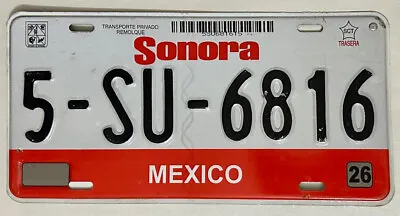 SONORA Mexico License Plate #5-SU-6816 • $19.97
