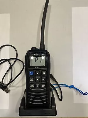 Icom IC-M37E Handheld Marine VHF Radio - Black With Private Channel • £150