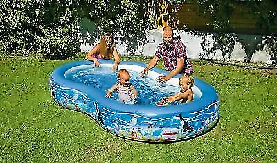 9ft Chad Valley Rectangular Inflatable Paddling Pool Family Ocean Lagoon Kids 9  • £54.99