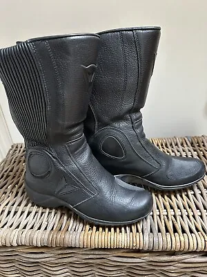Dainese Womens Ladies Leather Motorbike Boots - Black Size 38 (UK5) • £50