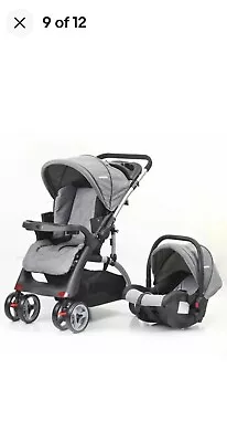 Mamakids 2-in-1 Travel System Stroller Pushchair Pram Buggy With Baby Car Seat • £80