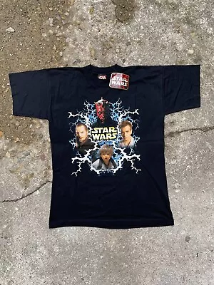 Vintage 1999 Star Wars Episode 1 Movie Promo Graphic T-Shirt DEADSTOCK Mens L • $47.25