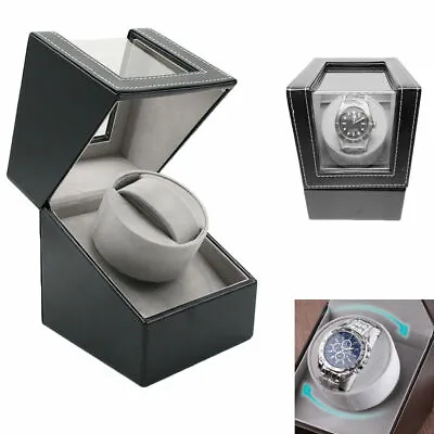 Single Automatic Rotation Leather Watch Winder Storage Display Case Box US FAST • $26.56