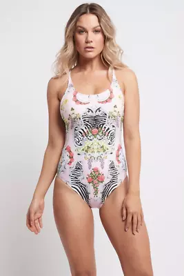 New Czarina Lady In Pink Halter Neck One Piece Swimsuit Swim  L / 14 . • $199.99