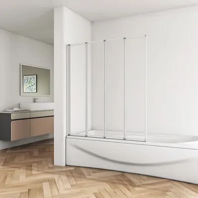 £83 • Buy Quality 2/4/5 Fold Bath Shower Screen Bathroom Glass&Aluminum Door Screen Panel