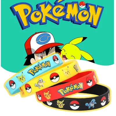 Pokemon Bracelet Wristband Party Decoration Boy Kids Birthday Toy Bag Fillers • $62.98