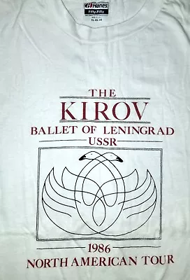 Vtg 1986 Kirov Ballet T-shirt Xtra Large Xl Russian Ussr America Dance 80s White • $70