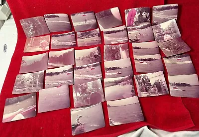 Vintage 32 Photo Lot FAMILY VISITS COCOA  BEACH  1970's • $15