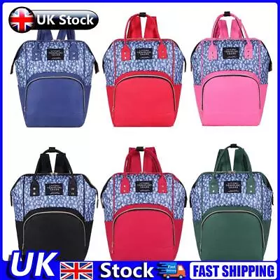 Print Mommy Travel Backpacks Large Capacity Oxford Cloth Maternity Nappy UK • £9.89