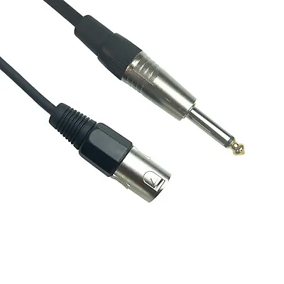 ACL XLR Male To 6.35mm TS Mono Jack Unbalanced For Dynamic Microphone Cable • $12