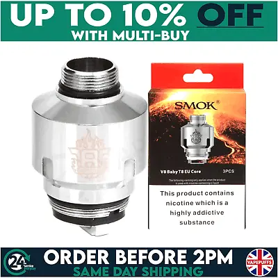 SMOK V8 Baby Q2 EU COILS 0.4ohm 40-80W 3 PCS T PRIV COIL H PRIV TANK COIL • £8.95