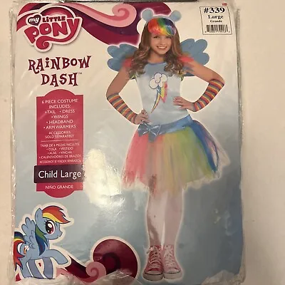 My Little Pony RAINBOW DASH Halloween Costume CHILD LARGE 12-14 Yrs  6pcs • $16