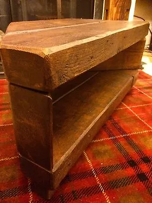 Corner Rustic Pine TV Unit Solid Chunky Wood Stand/cabinet - Dark Oak Wax Finish • £99.99