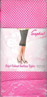 1 Pack Women's Plain Capri Fishnet Footless TightsMultiple ColorsOne Size • £4.74