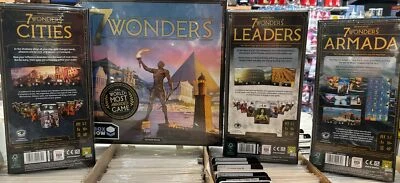 7 Wonders Game Plus THREE Expansion Sets  • £75